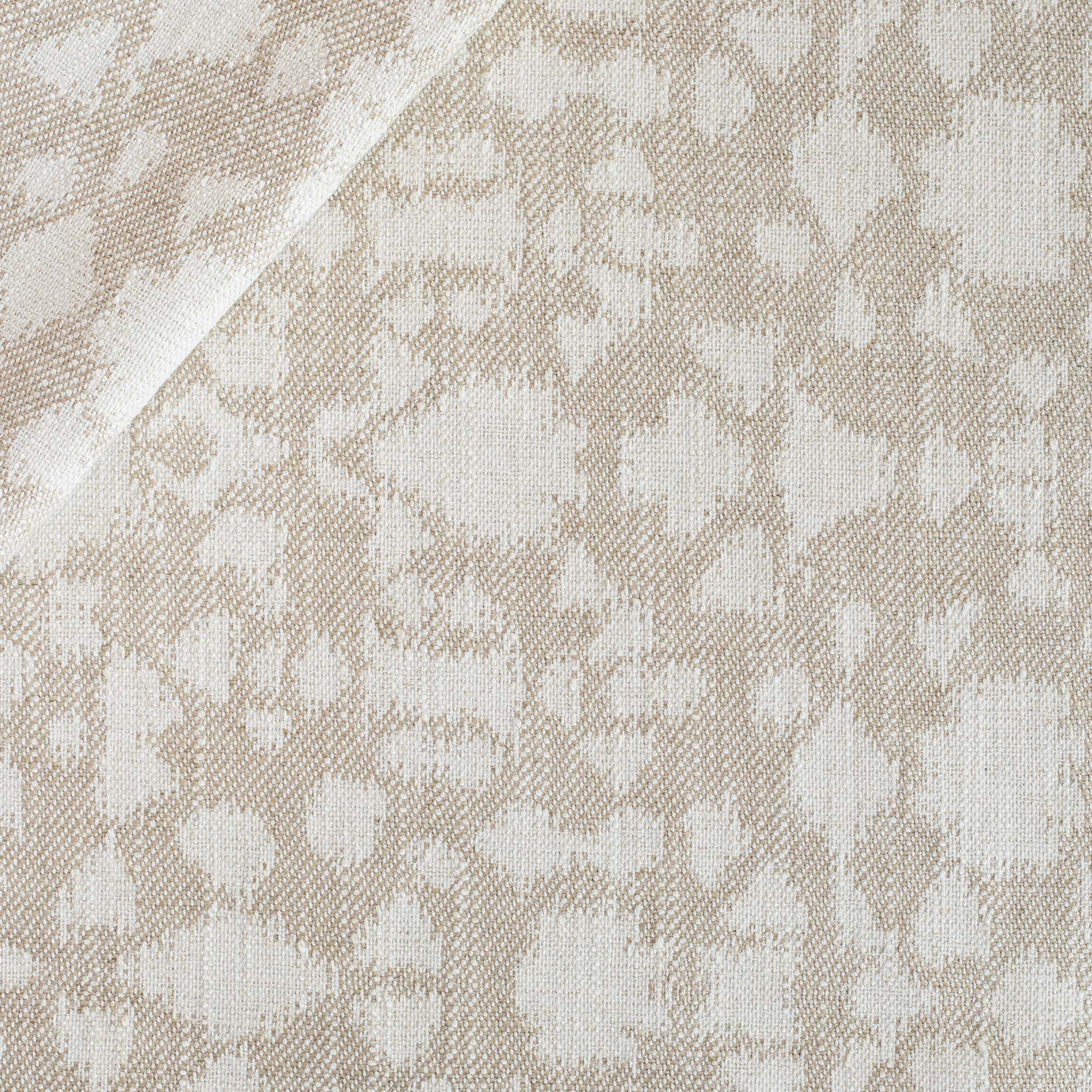 a taupe gray and beige abstract botanical motif pattern upholstery fabric