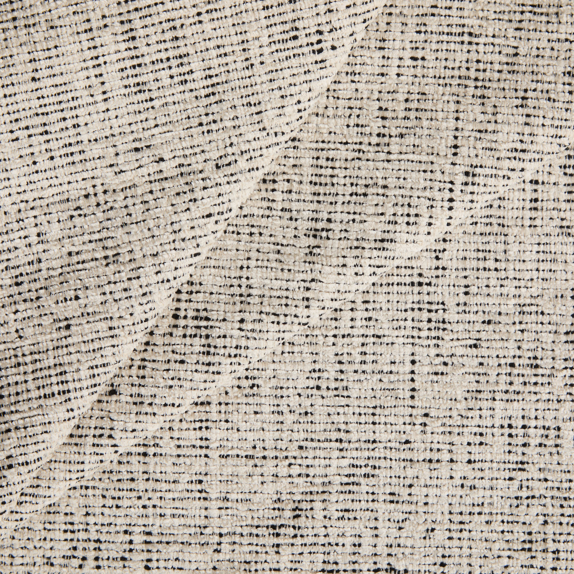 Atlas Salt & Pepper upholstery fabric, durable off-white and black striped home decor textile from Tonic Living.