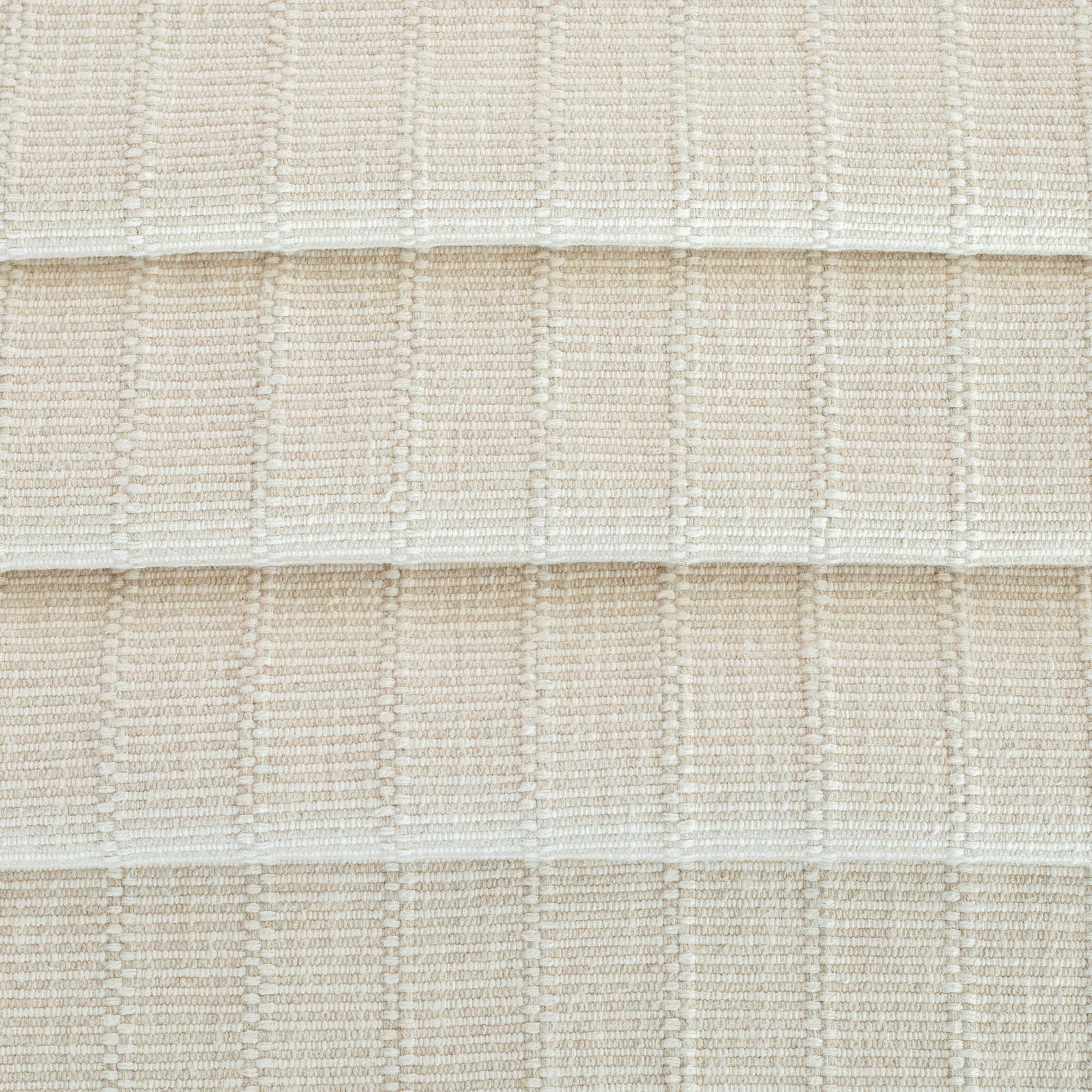 a beige and cream neutral tonal textured woven striped upholstery fabric : view 3