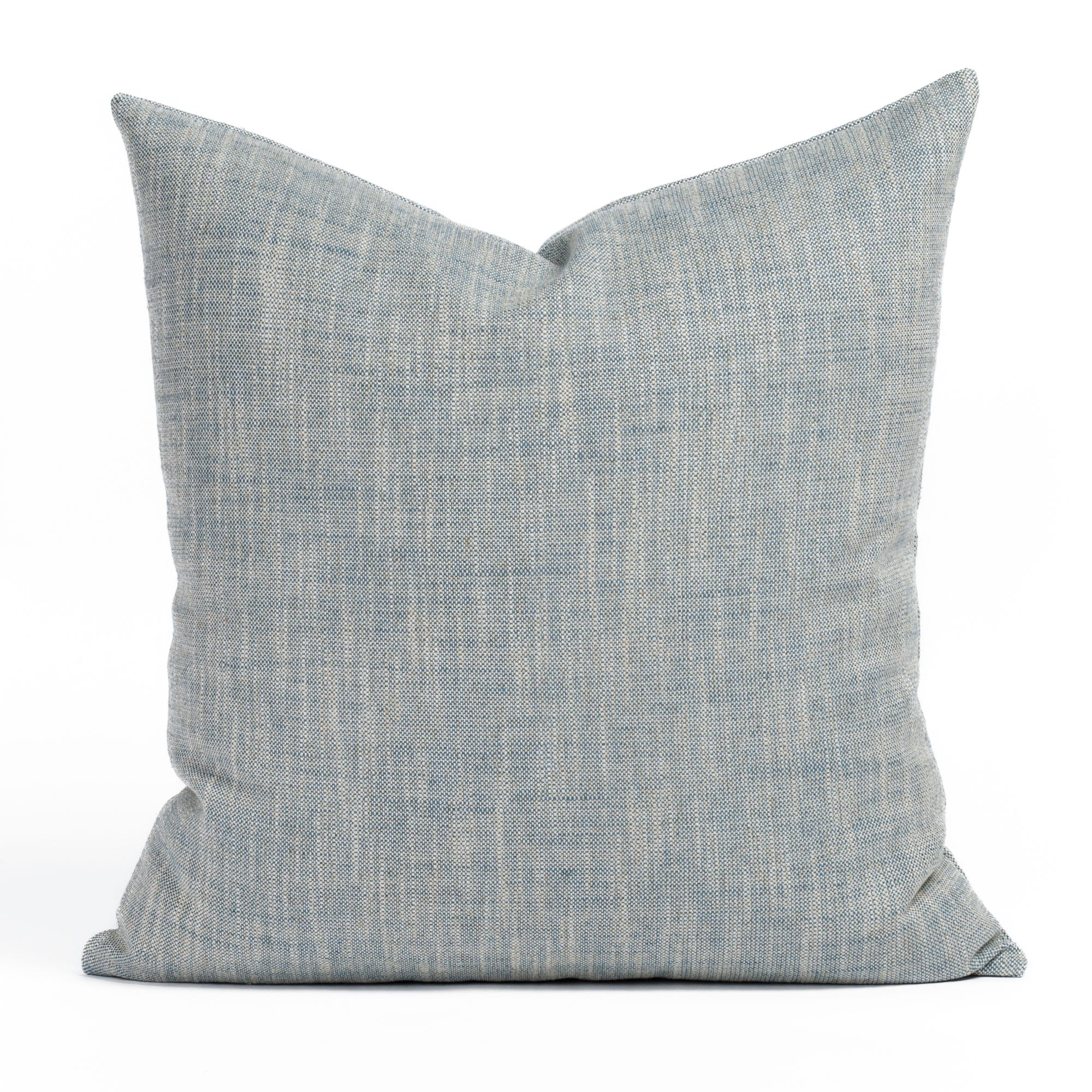 Brussels Sky Blue 22x22, a light blue and natural pillow from Tonic Living.