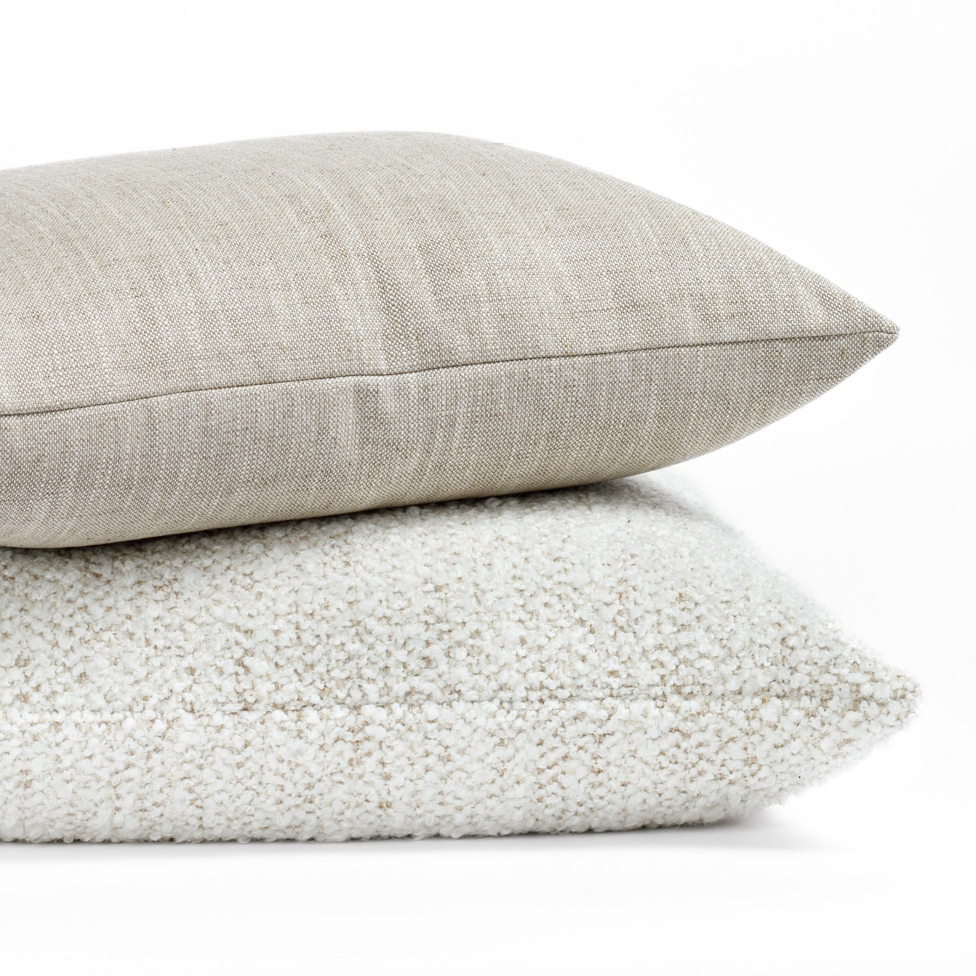 tonic living pillow pairing - brussels oatmeal and fenwick parchment