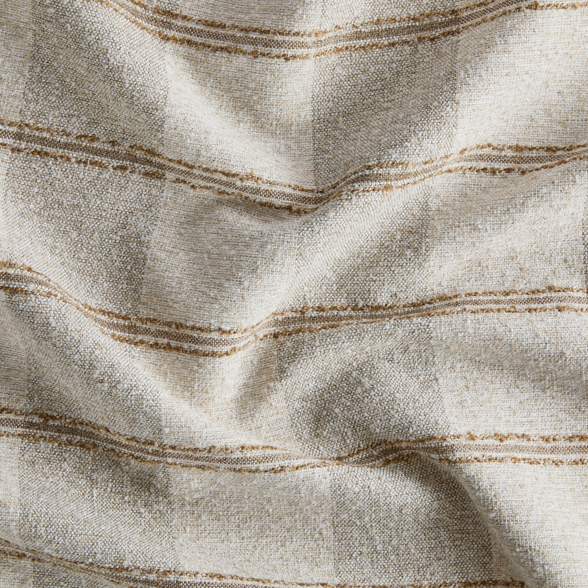 Buckley Wheat home decor fabric in soft woven check pattern and warm neutral tones – Tonic Living