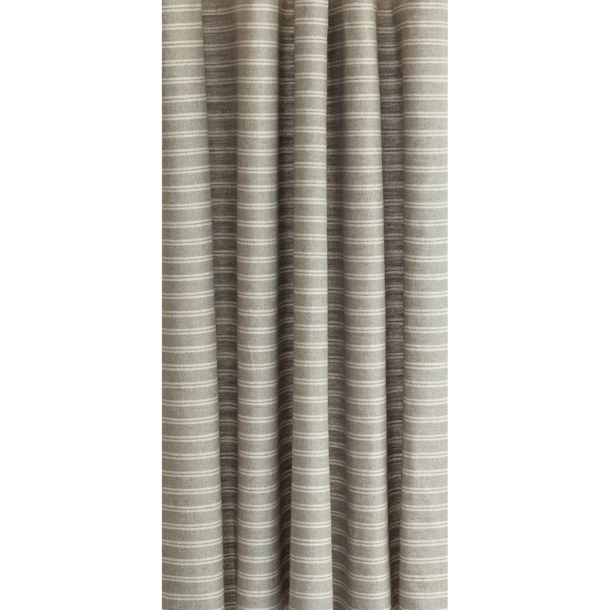 a sage green and cream horizontal stripe curtain fabric from Tonic Living