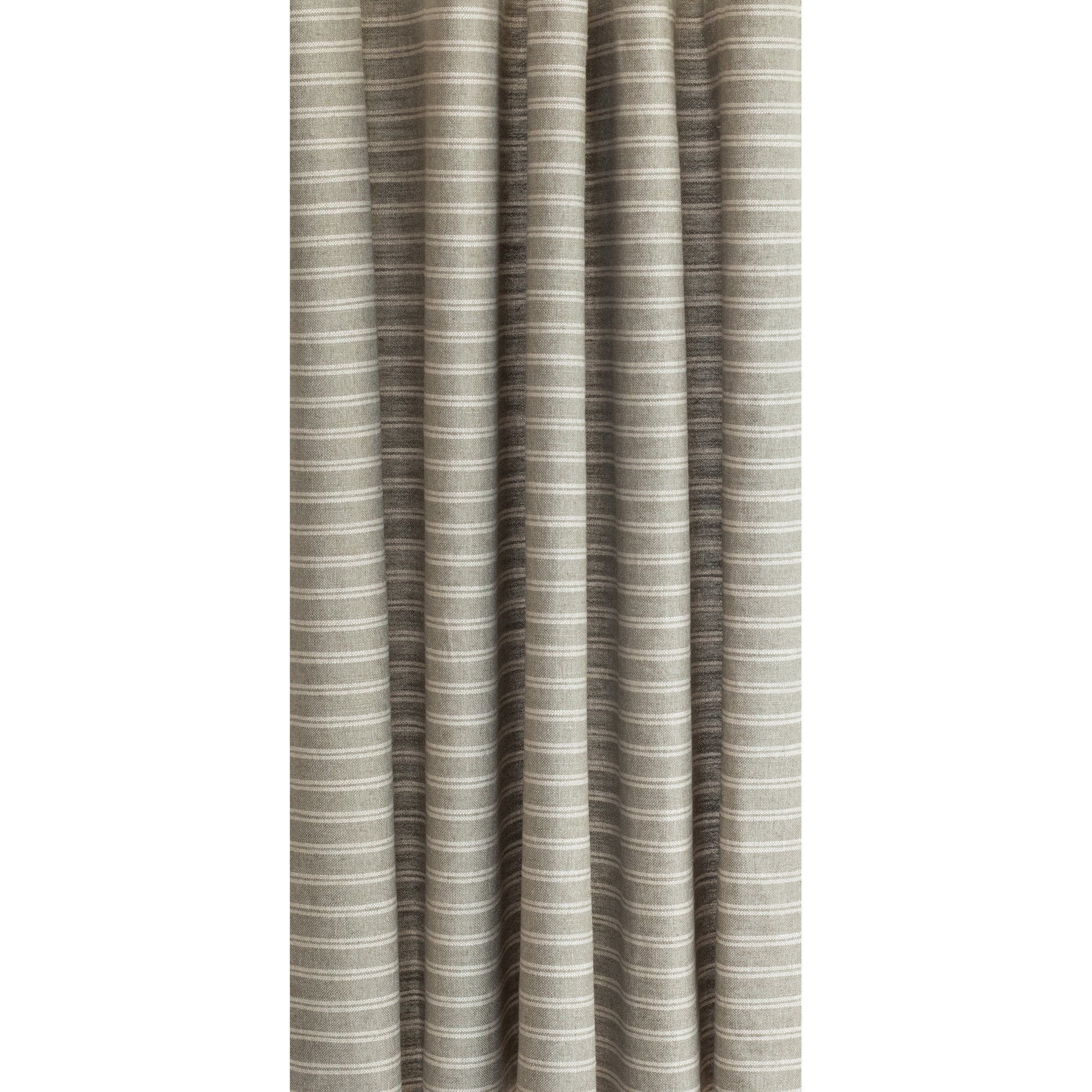 a sage green and cream horizontal stripe curtain fabric from Tonic Living