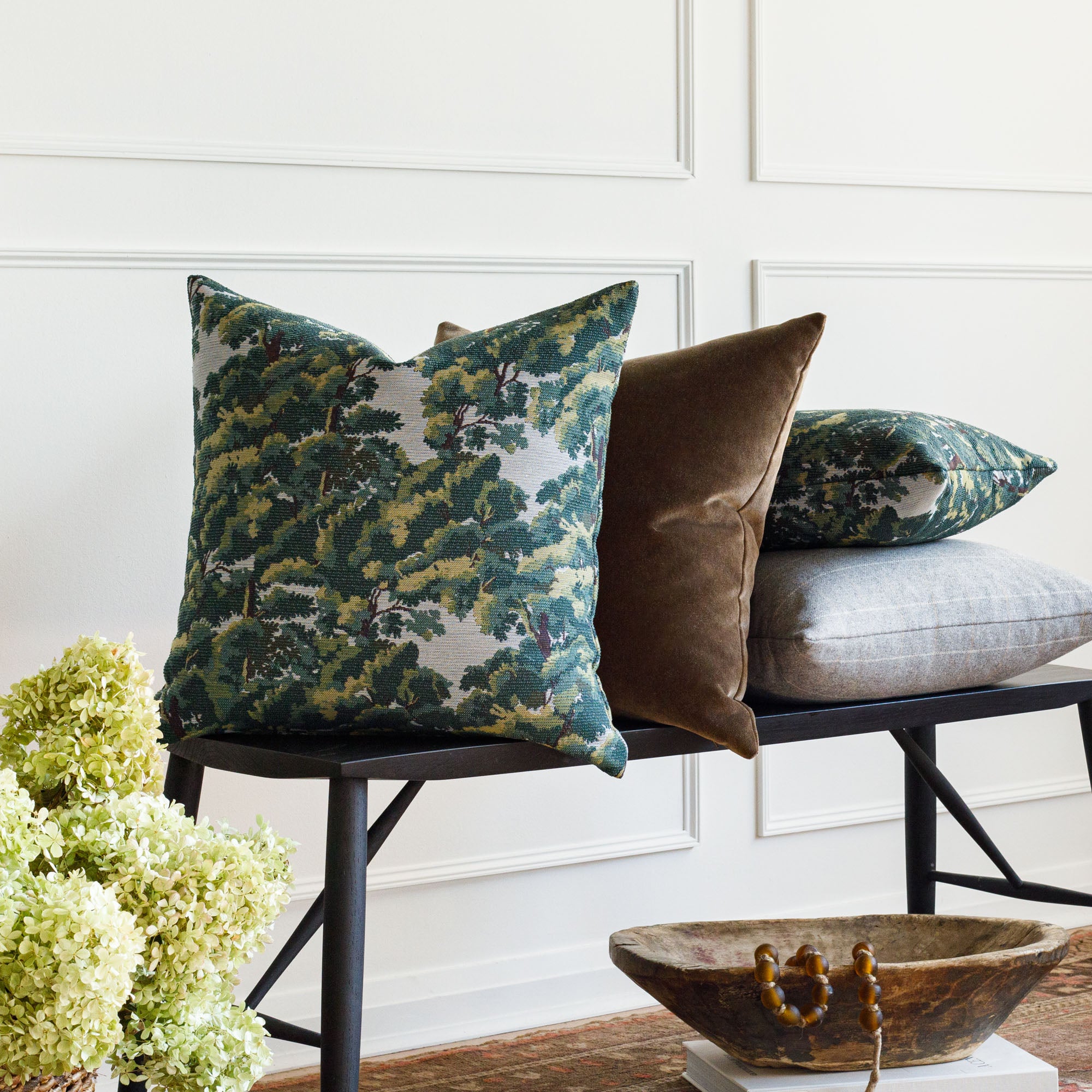 earth toned designer Tonic Living throw pillows