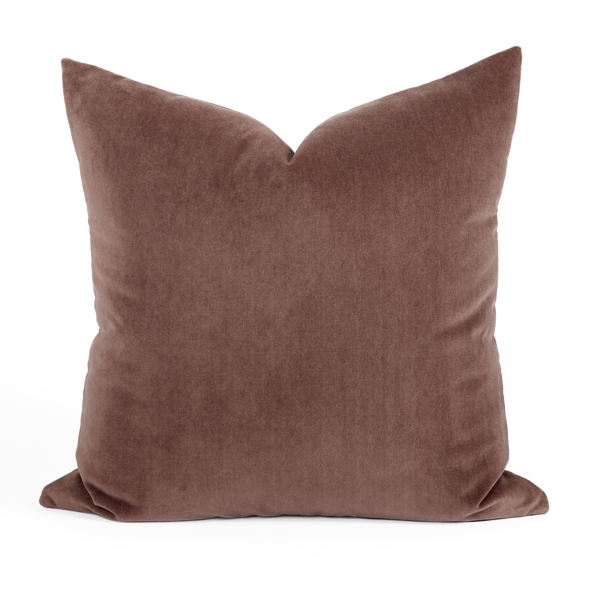 Tonic Living Florence Velvet 20x20 pillow in mauve, a soft dusty purple velvet cushion.