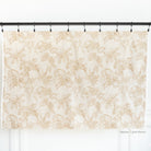 a tonal oatmeal cream and soft ochre brown floral print fabric : one yard
