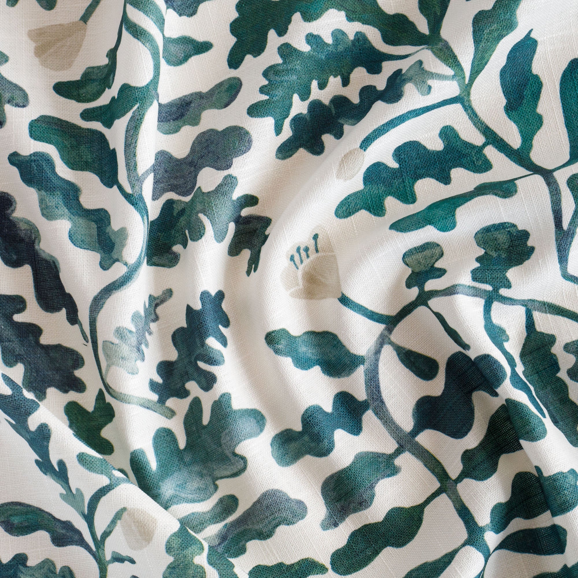 a green and white leafy botanical print home multi use fabric 