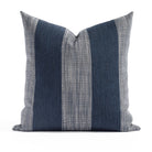 Marlow 20x20 Pillow Indigo, a deep blue and white vertical wide striped pillow from Tonic Living 