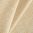 a soft gold and cream small scaled geometric patterned upholstery fabric : view 3