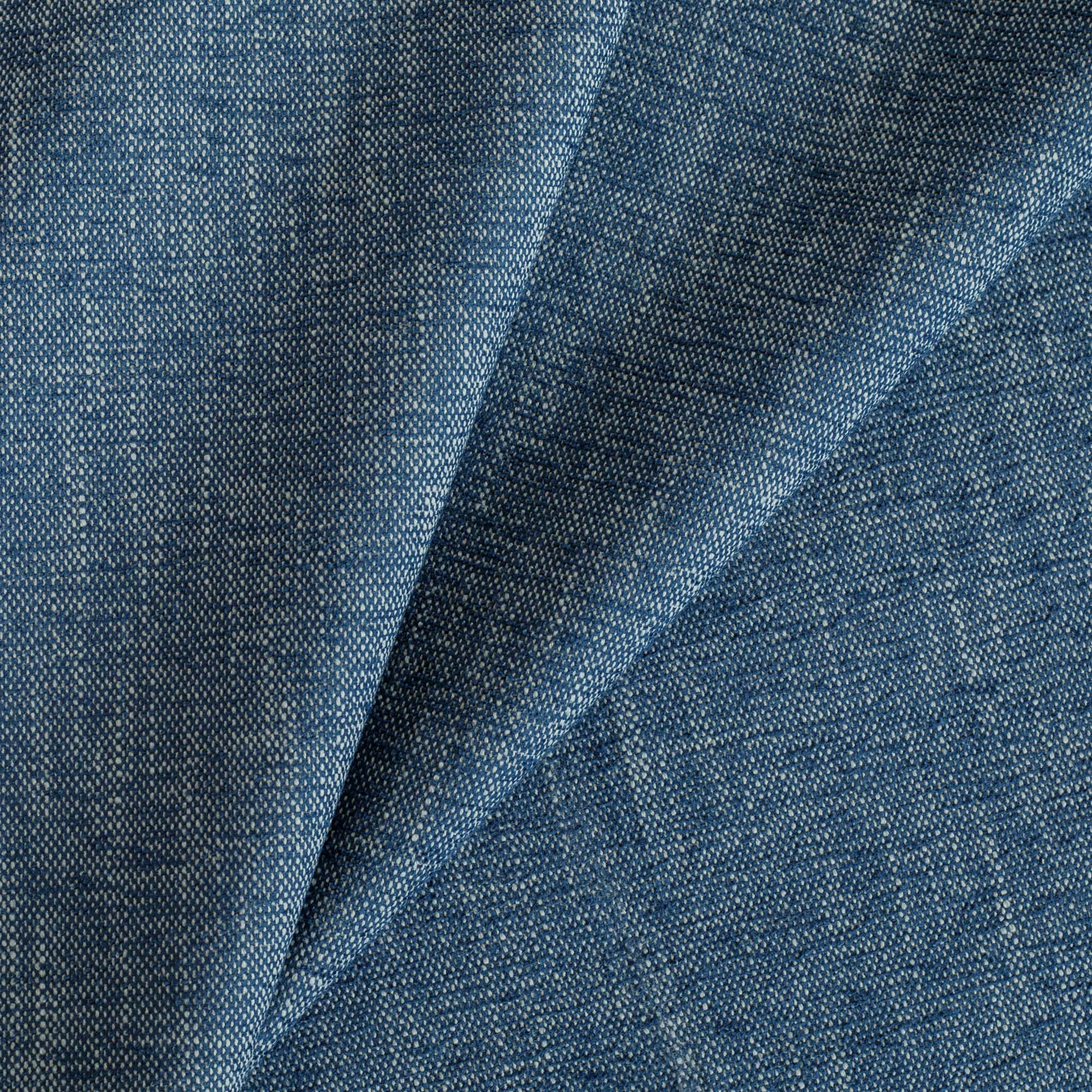 Parker InsideOut Fabric Indigo, a blue chenille outdoor performance fabric from Tonic Living