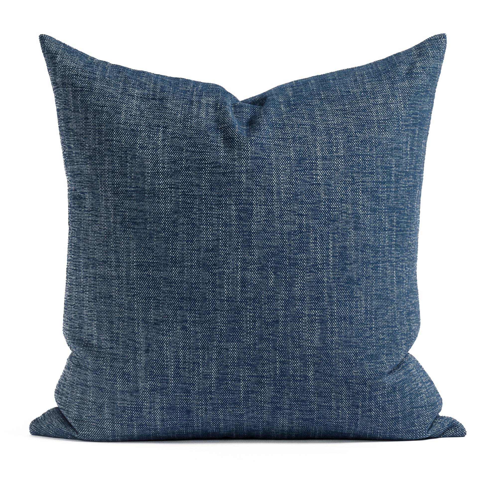 Parker 22x22 Indoor Outdoor Pillow Indigo, an indigo blue outdoor Tonic Living throw pillow