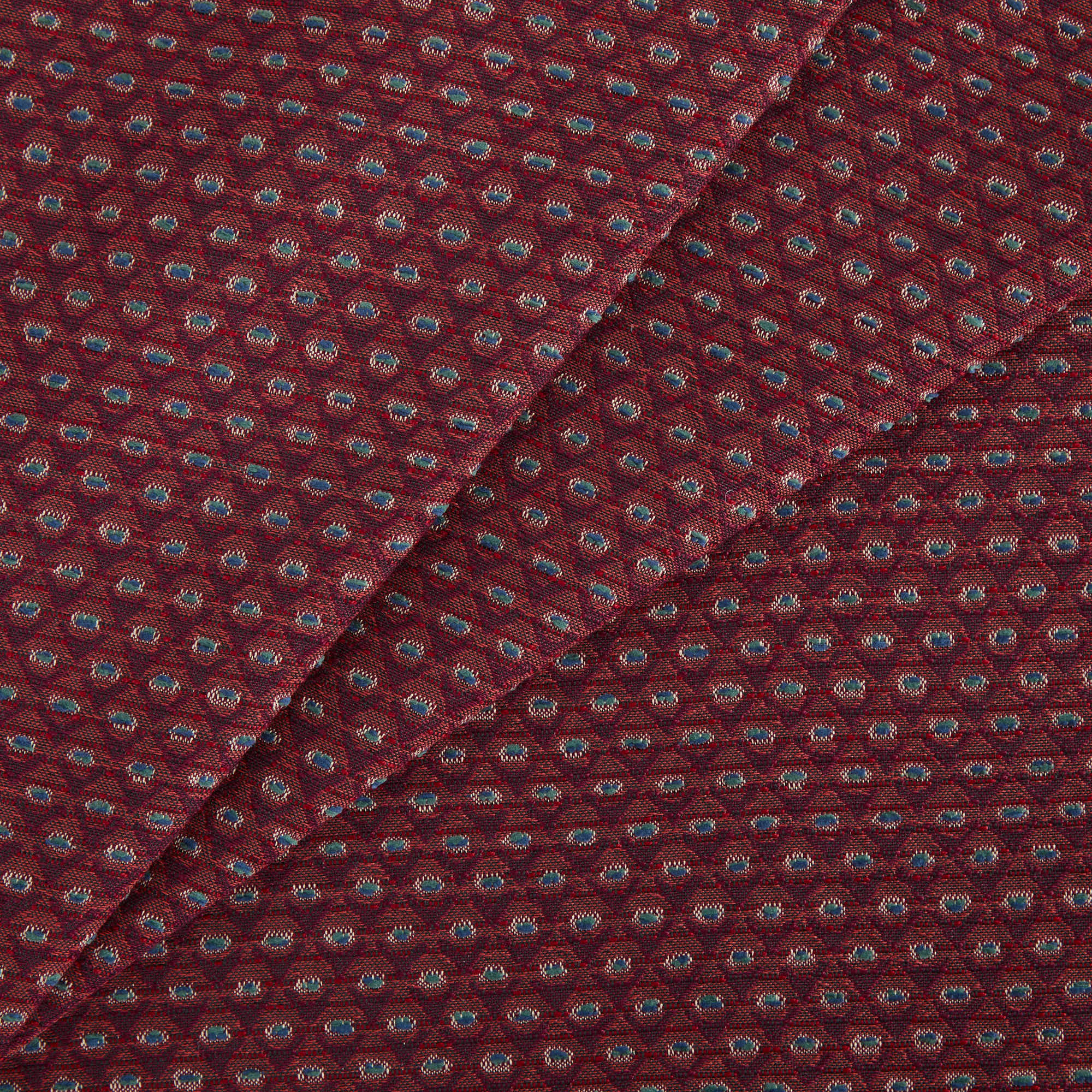 Burgundy Pembrook Fabric with classic menswear-inspired diamond motif, a midweight upholstery textile by Tonic Living.