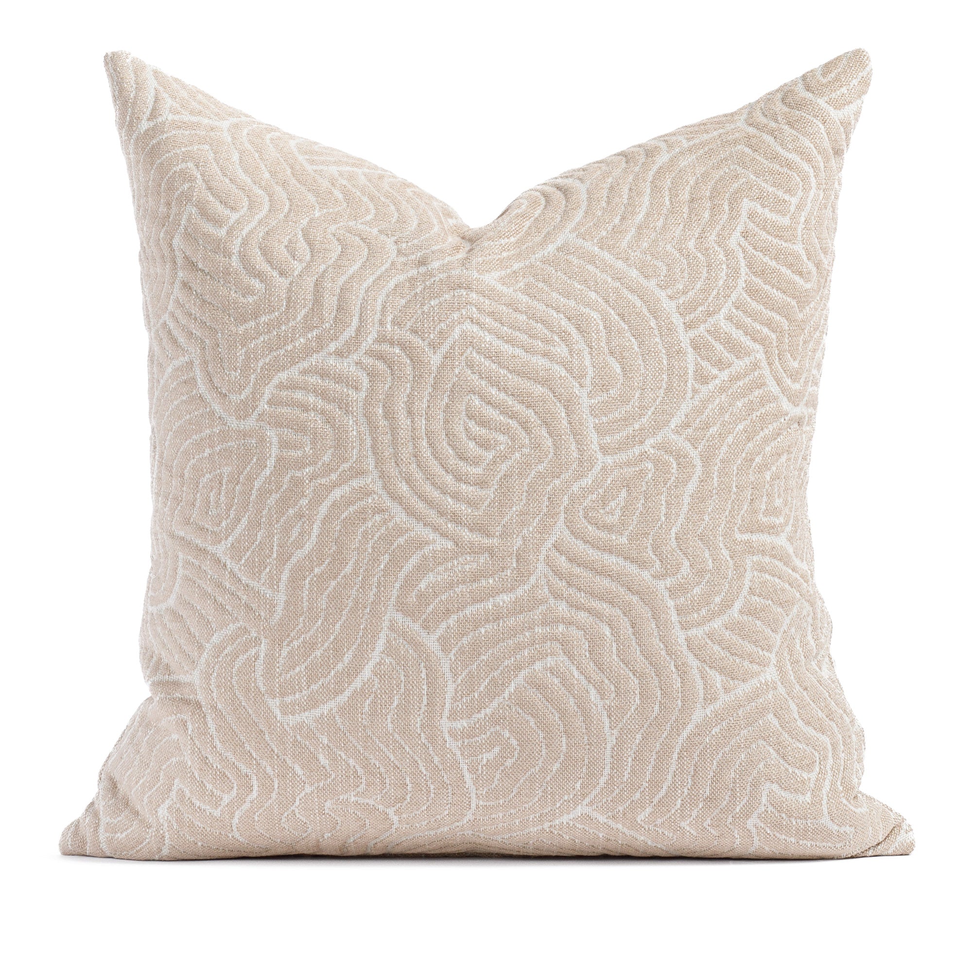 Quince Petal Pink 22x22 Pillow, a quilted abstract rose patterned pink throw blush pillow from Tonic Living