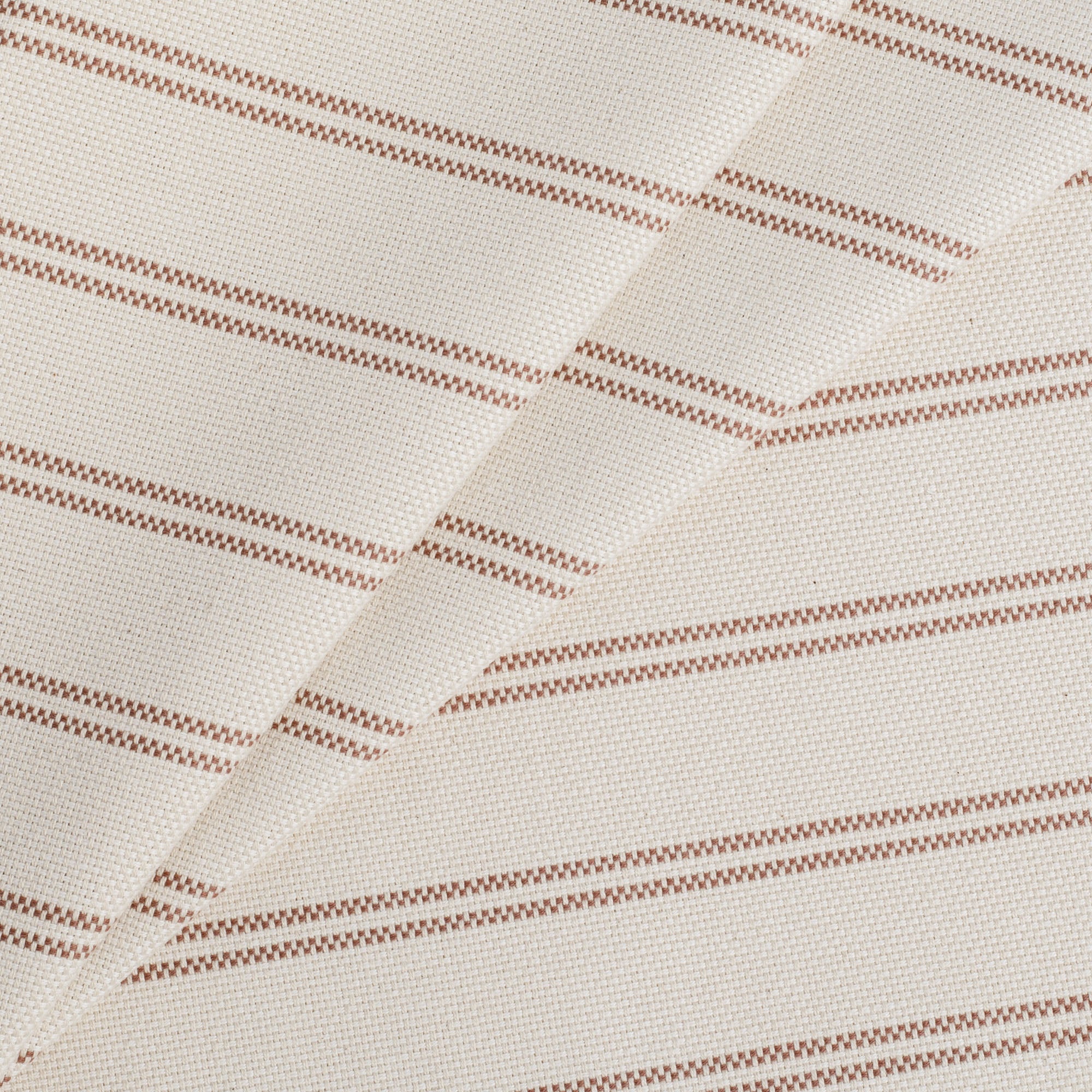 Tonic Living Rexton Stripe Merlot high-performance upholstery fabric in burgundy red and beige ticking stripes, durable home decor textile.