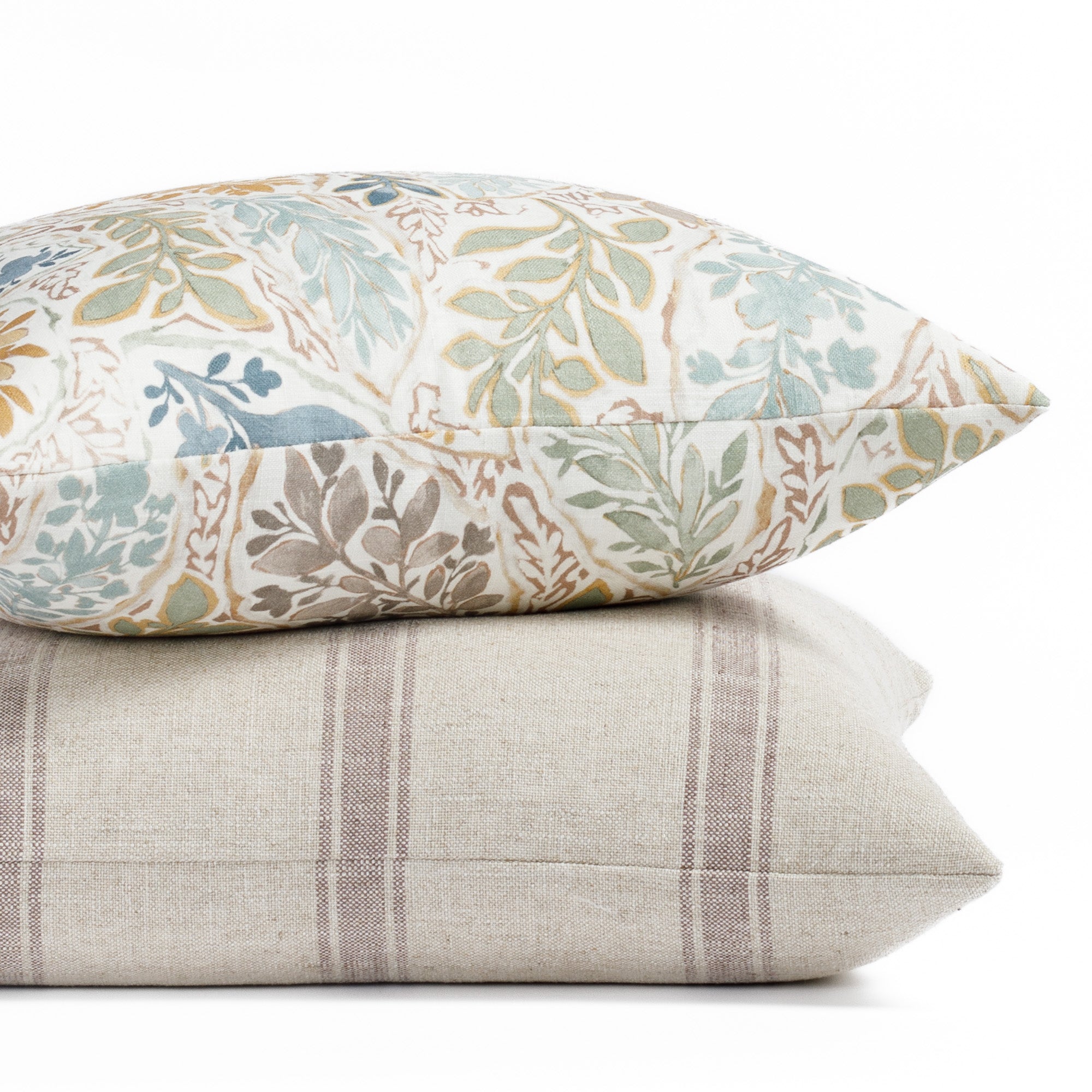 floral print and stripe tonic living pillows