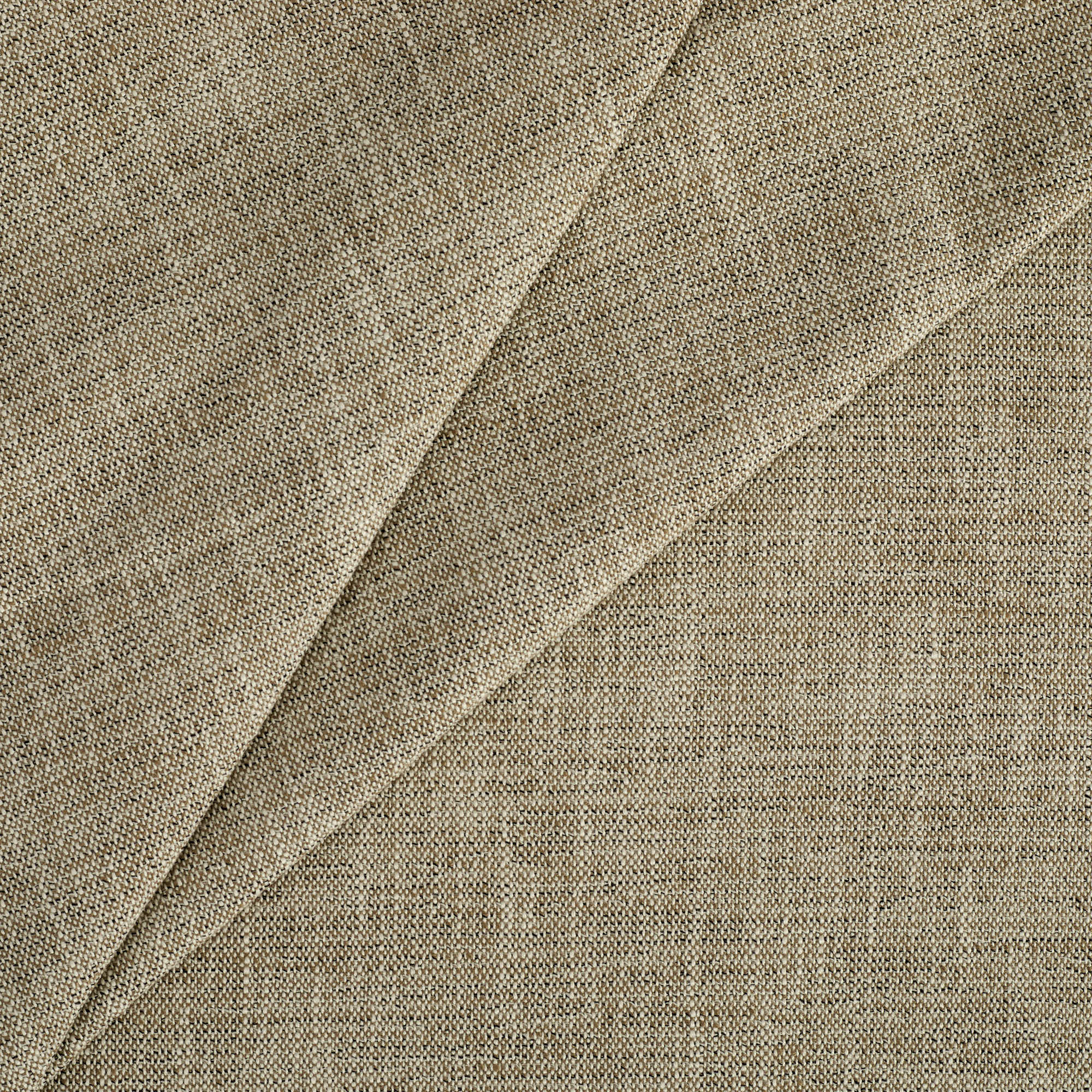 Tonic Living Troy InsideOut Tweed indoor/outdoor upholstery fabric with a soft neutral beige and brown blend.