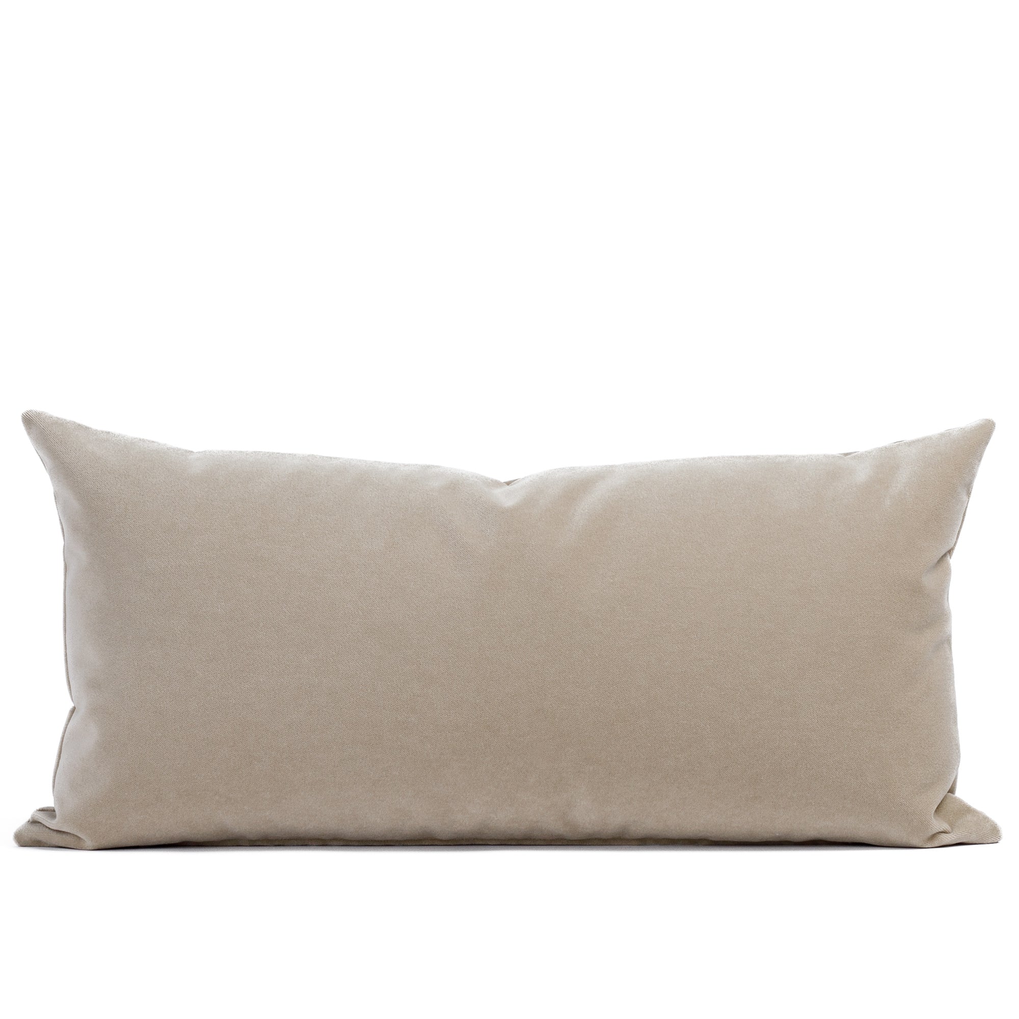 Valentina Velvet Cashmere 12x24 Lumbar Pillow, a light camel beige pillow from Tonic Living.