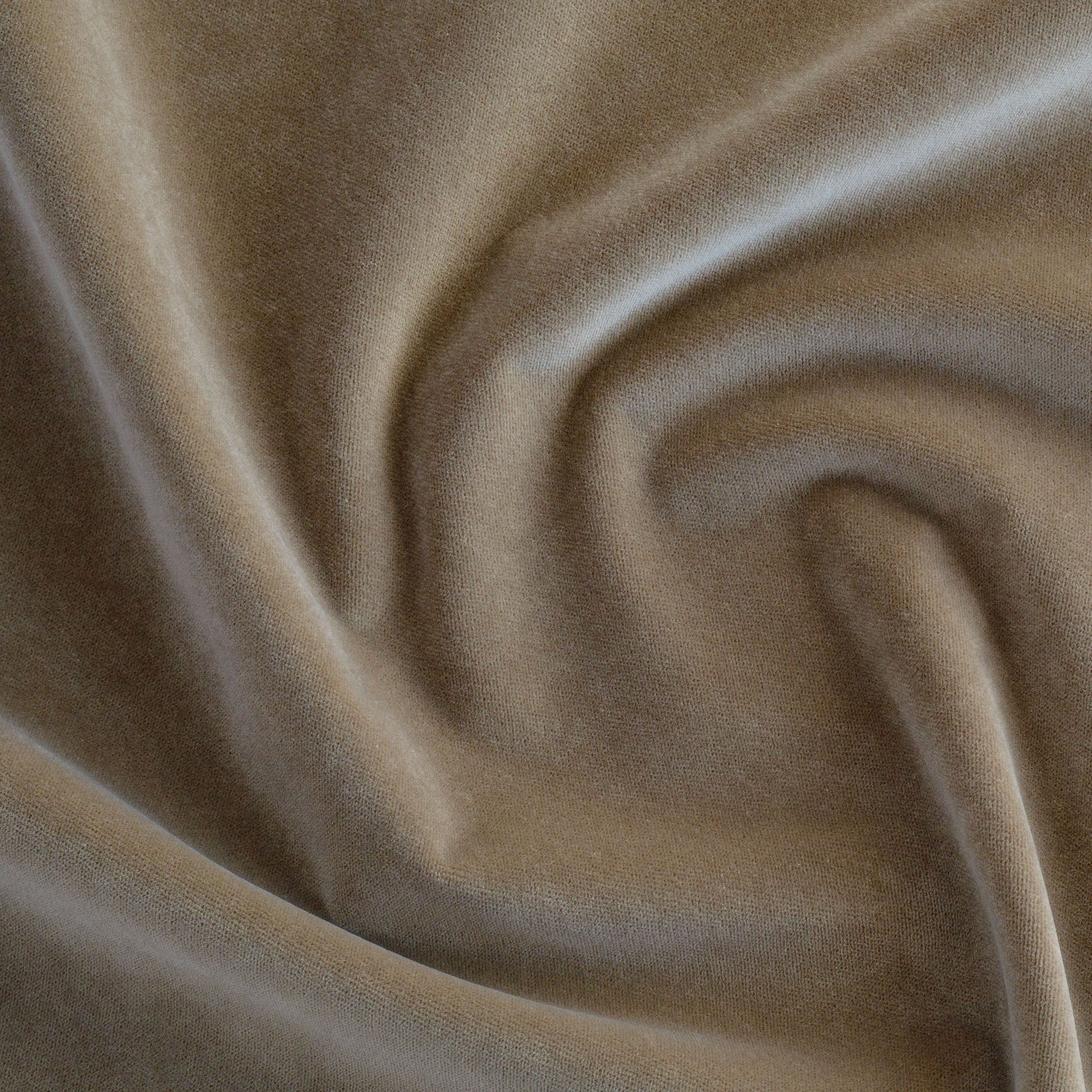 an earthy brown velvet performance upholstery fabric