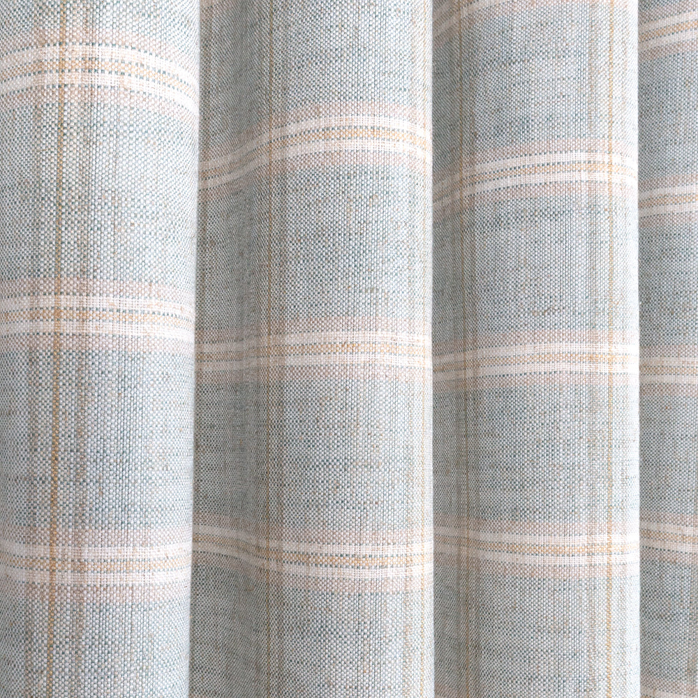 Nantucket Plaid Ocean, a soft blue and beige plaid fabric from Tonic Living
