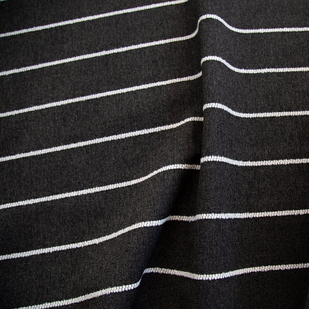 Avalon black stripe fabric from Tonic Living