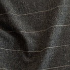 Dunrobin Stripe Sable, a wool like charcoal gray and brown stripe high performance Tonic Living fabric
