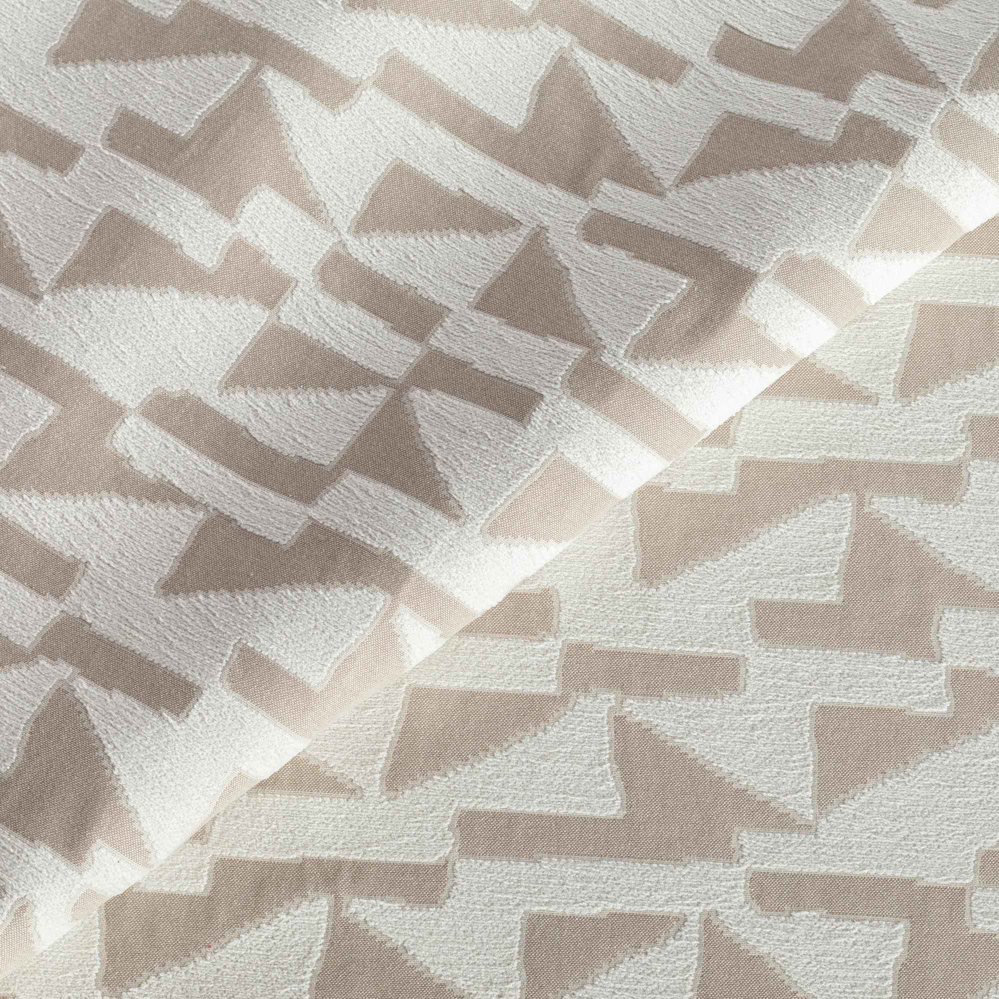 Pueblo cream and tan abstract geometric pattern indoor outdoor fabric from Tonic Living