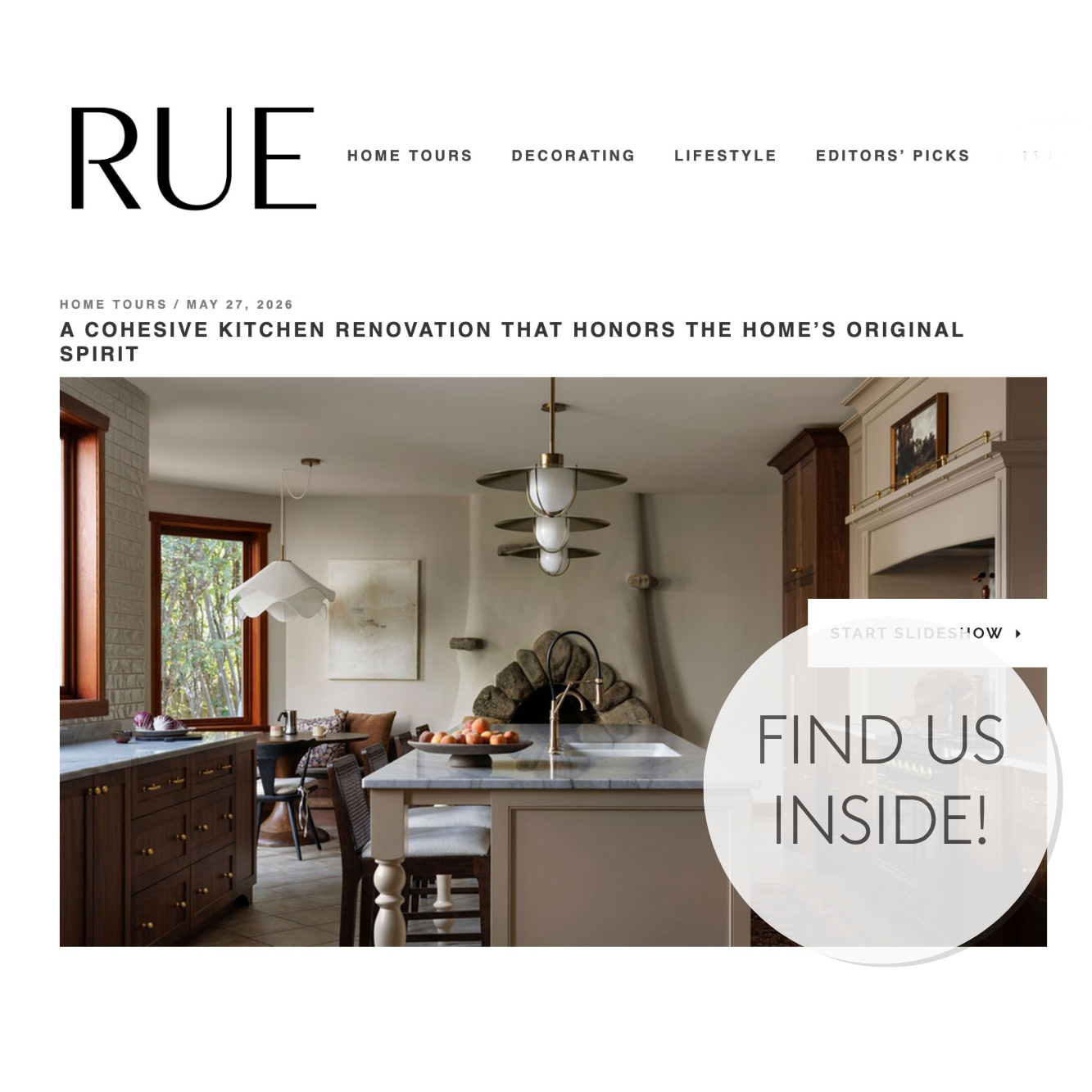 Tonic Living Featured in Rue Magazine's Home Tour