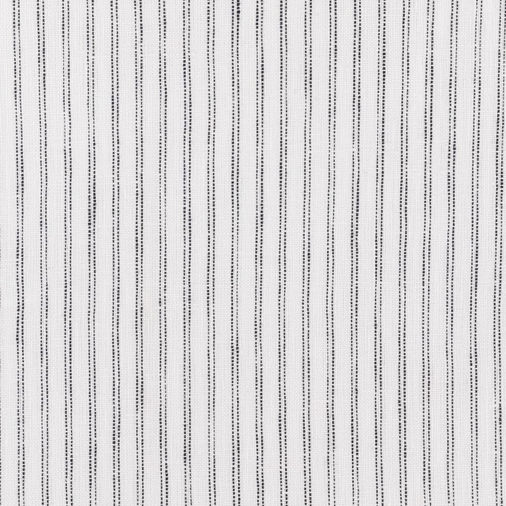 Tonic Living Verona Stripe linen fabric in Jet featuring a soft white ground with black double pinstripe.