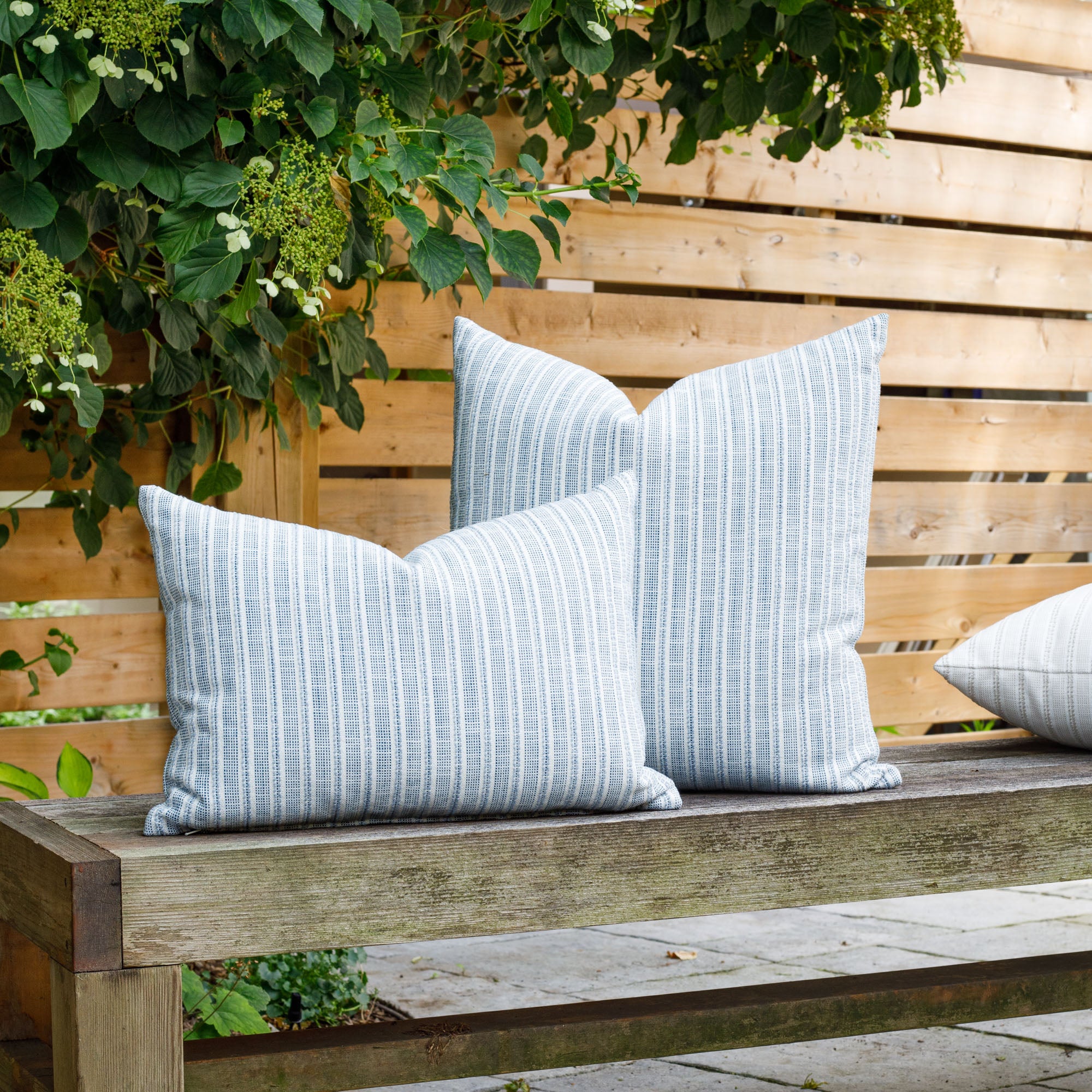 Amalfi Stripe 14x20 Indoor/Outdoor Lumbar Pillow, Indigo – Tonic