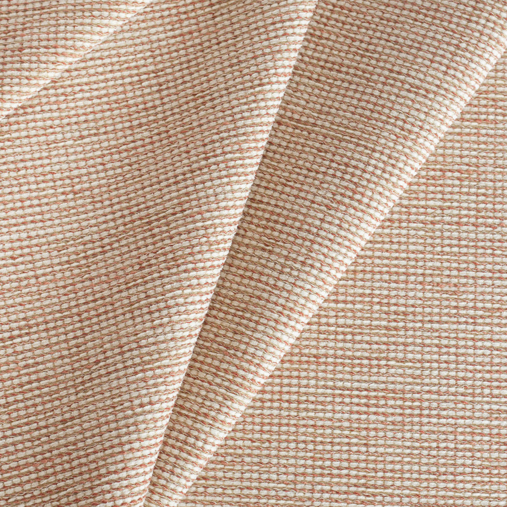 Aria InsideOut Clay, a terracotta and cream tweedy textured indoor outdoor upholstery fabric from Tonic Living