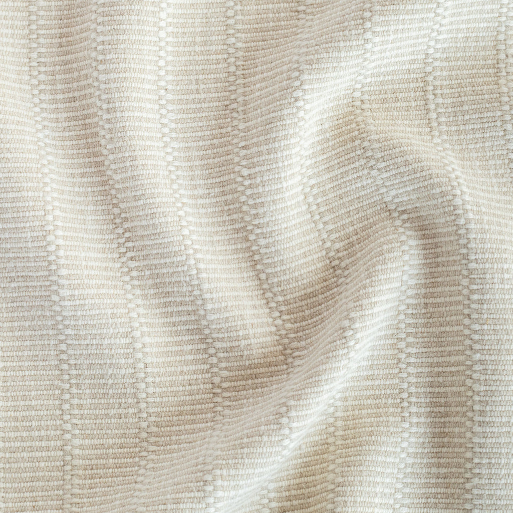 a beige and cream neutral tonal textured woven striped upholstery fabric : view 2