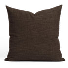 Tonic Living Bedford 22x22 throw pillow in coffee brown with a soft chenille texture.