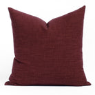 Tonic Living Bedford 22x22 throw pillow in merlot red with a soft stone-washed chenille texture.
