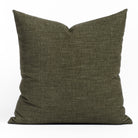 Tonic Living Bedford 22x22 throw pillow in moss green with a soft stone-washed chenille texture.