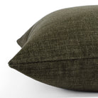 Side angle of Bedford Moss accent pillow in soft sage green chenille with a subtle stone-washed finish from Tonic Living.