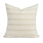 Tonic Living Brunswick 20x20 cream throw pillow in Parchment with subtle tone-on-tone stripes.