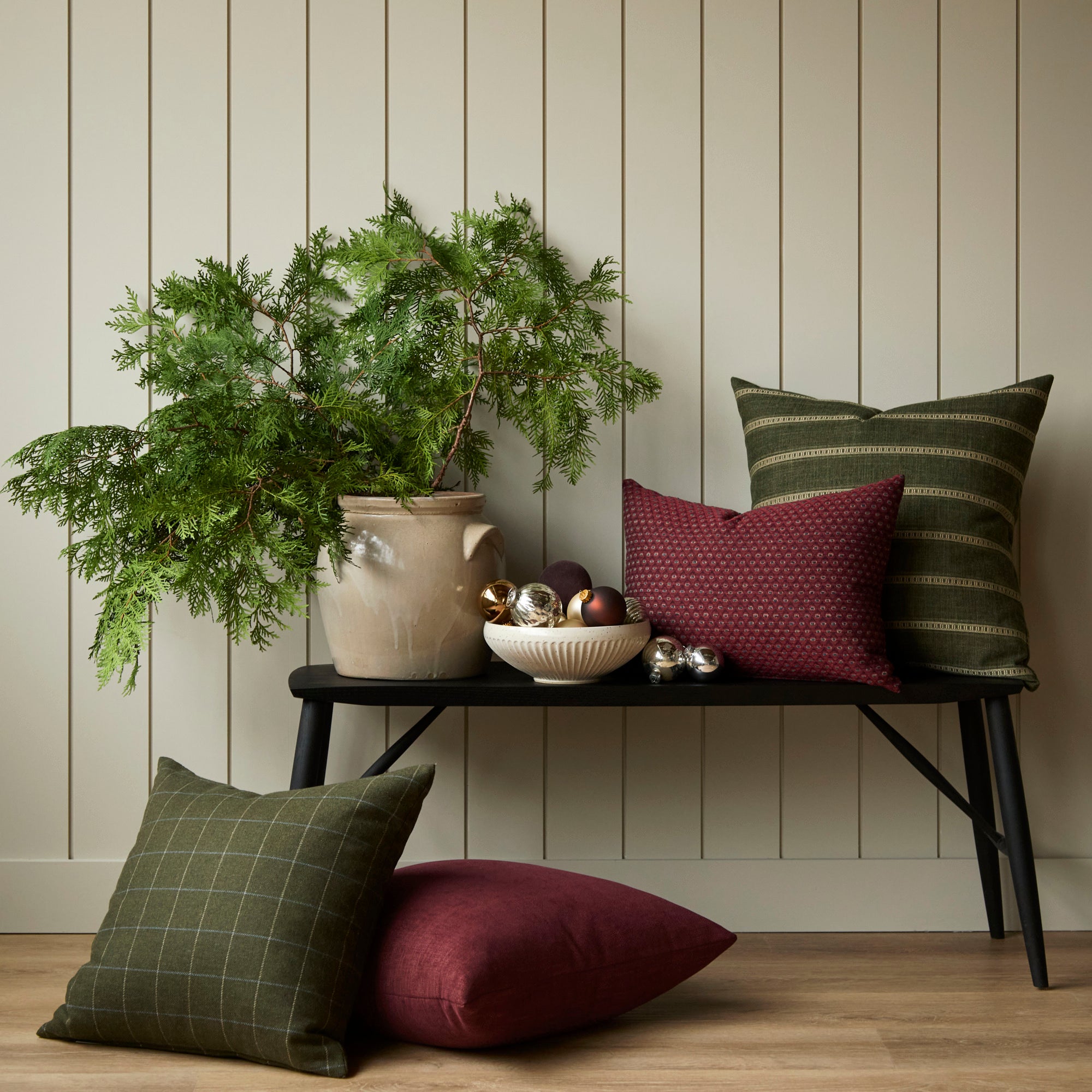 Brunswick Stripe 22x22 Pillow, Moss – Tonic Living