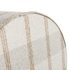 Detail of Buckley Wheat ottoman bottom showing zipper closure and tailored finish – Tonic Living
