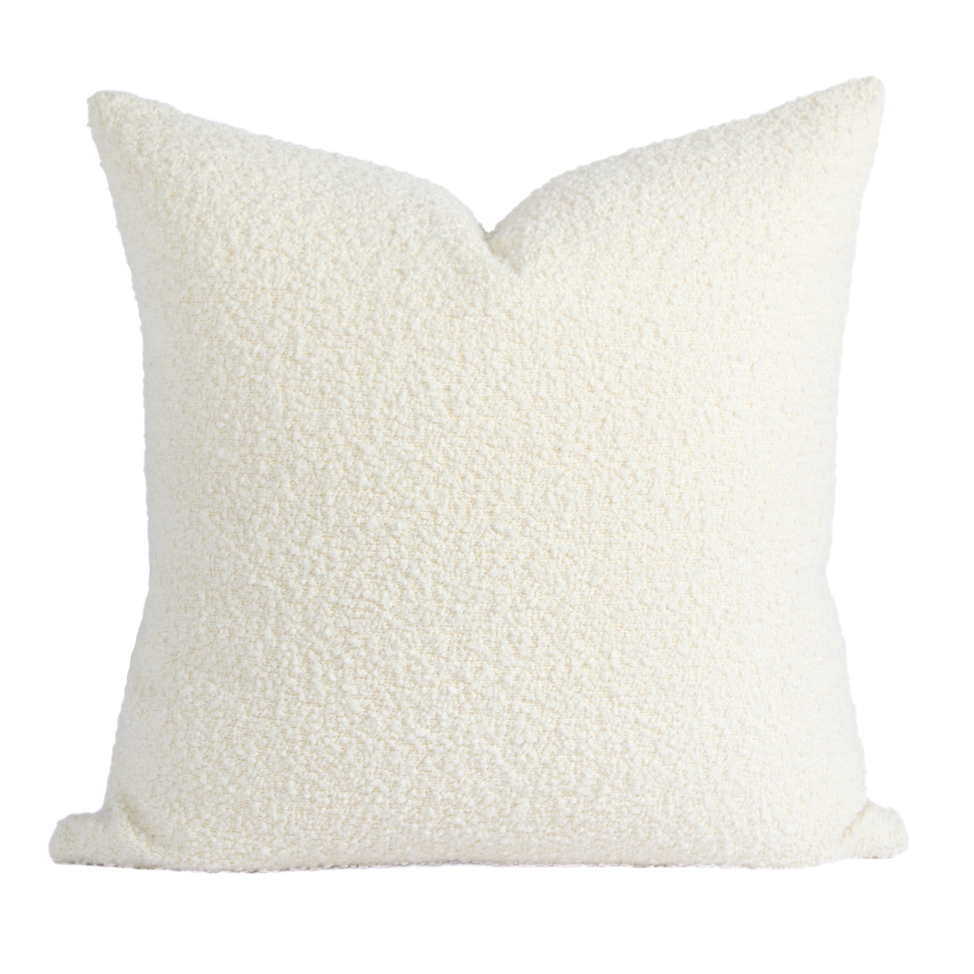 Cambie Boucle 22x22 Pillow, Chalk – Tonic Living - Main Image