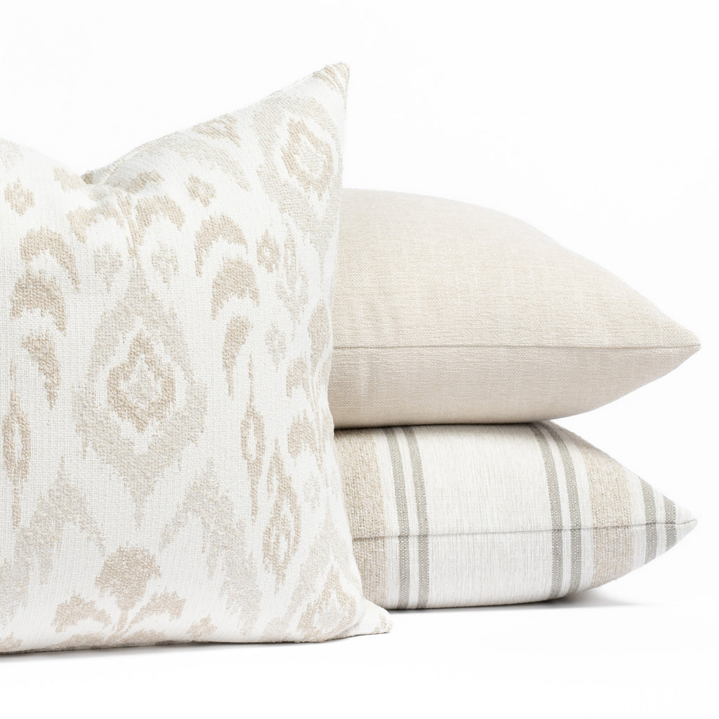 Tonic Living Designer Indoor Outdoor neutral throw pillows