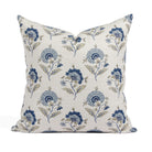 Tonic Living Clara 20x20 pillow in Denim, a blue and white floral block print throw pillow.