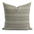 Tonic Living Clark Stripe 22x22 Pillow in Pool, a faded blue, oatmeal, and camel multistripe throw pillow.