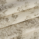 Tonic Living Colette Portobello fabric for drapery and Roman shades featuring a classic French toile pattern.