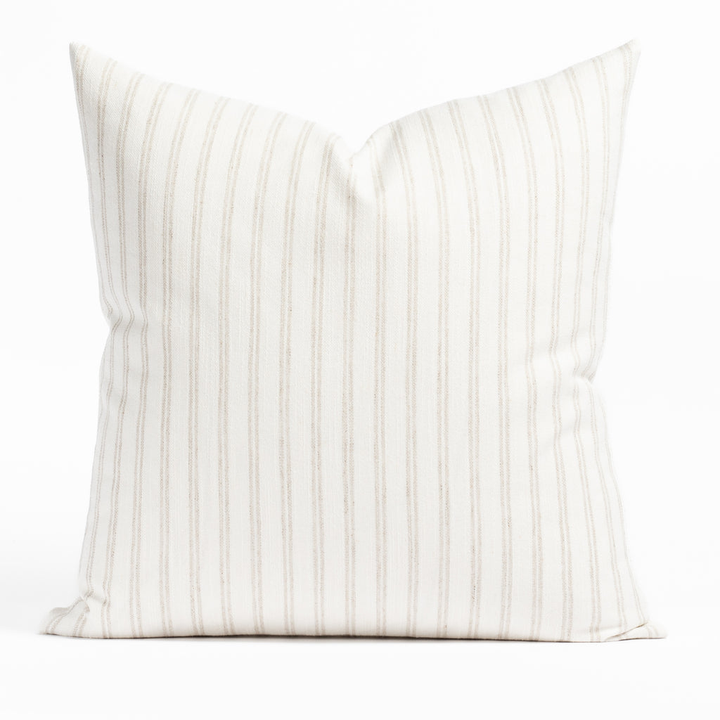 Conway Stripe 22x22 Pillow, Parchment