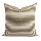 Tonic Living Crosby Stripe 22x22 Pillow in Truffle, a brown and beige striped throw pillow with horizontal bands.