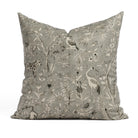 Tonic Living Cyprus 20x20 blue smoke decorative cushion, grey-blue tones with vintage floral and bird print on linen