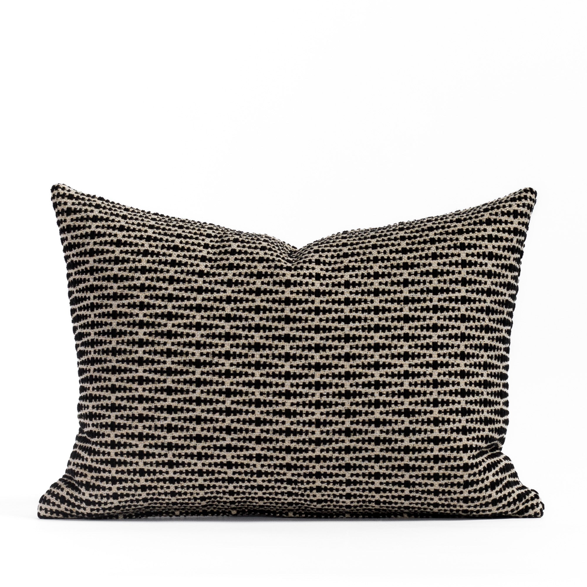 Dario 14x20, a black and tan geometric patterned lumbar pillow from Tonic Living