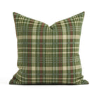 Tonic Living Dasher 20x20 Holiday Pillow, a green and burgundy plaid throw pillow with a classic Christmas-inspired pattern.