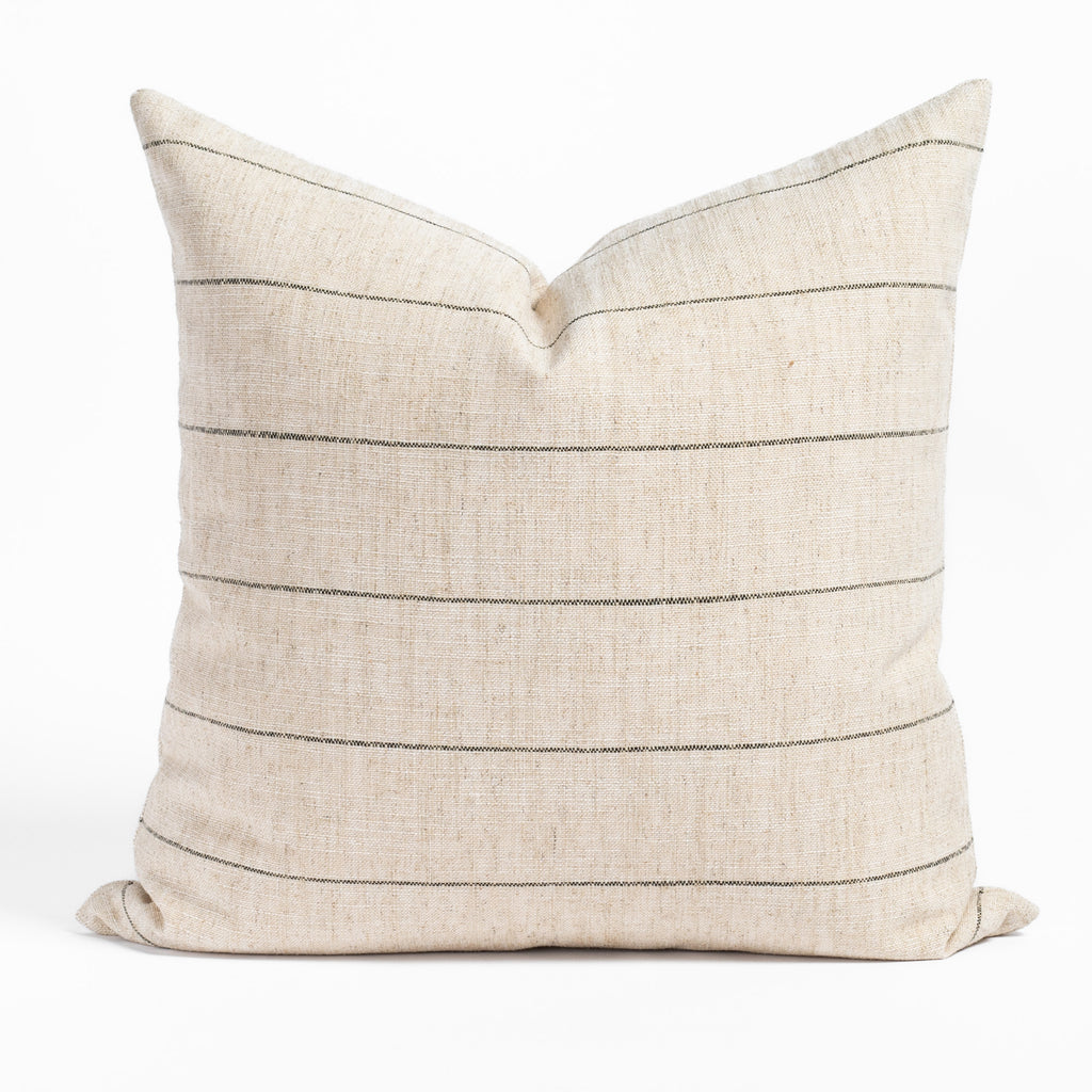 Dunrobin Stripe 22x22 Pillow, Burlap